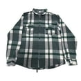thumbnail image 4 of VgaVtl Green Shirts for Men Long Sleeve Big and Tall Collared Mens Tops Striped Loose Button up Cardigan Leisure Shirts,S, 4 of 5