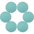thumbnail image 3 of Coolnut Teal Polka Dots Round Placemats Waterproof Non-Slip Washable Place Mats Polyester Table Mats Set of 1 Heat Resistant for Home Kitchen Holiday Party Home Decor Gifts, 3 of 7