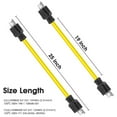 thumbnail image 4 of 3 clavijas macho a macho cable de extensión del cable adaptador de dinamo NEMA 5 15P para conmutador de transferencia 12AWG 125V (2.16inch) (Amarillo), 4 of 8