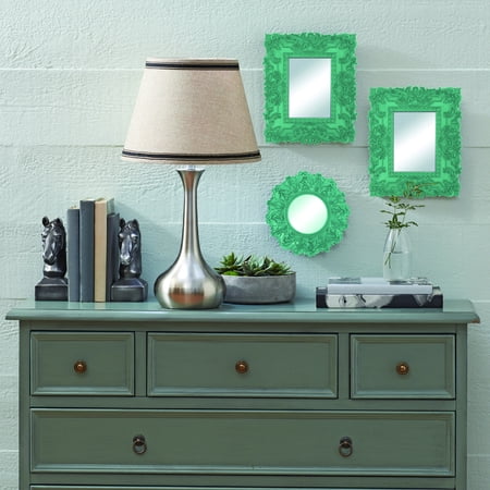 - Mainstays Teal Baroque Florence Wall Mirrors, Set of 3