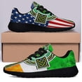thumbnail image 3 of St Patrick's Day American flag Irish Celtic Cross Shoes Sneakers Black Size 3.5, 3 of 7