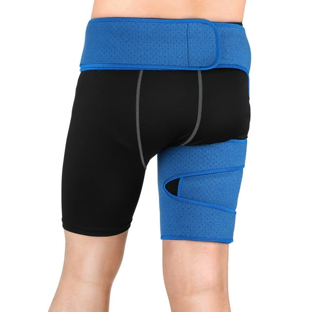 Hip Compression Support, Groin Support Bandage Adjustable Hamstring Support Wrap Hip Thigh Support Brace for Sciatic Nerve Joint Hip Groin Hamstring Thigh Injury