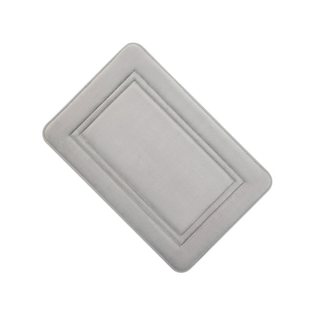 Bearachild Alfombrilla de poliéster antideslizante para el hogar, oficina, Hotel, sala de estar, dormitorio, baño, cocina, absorbente de agua, Juegos de accesorios de baño Gris,Tipo 1 40x60cm