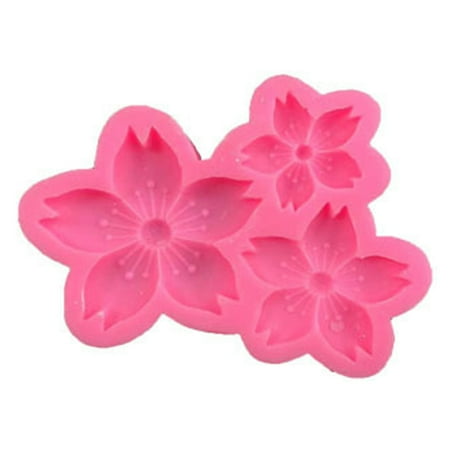 

Farfi Fondant Mold Reusable Decorating Tools BPA Free Cherry Flower Fondant Cake Mold for Bakery (Type A)