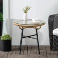 thumbnail image 2 of Outdoor PE Rattan Coffee Table with Tempered Glass Top, Patio Wicker Side Table for Garden, 2 of 6