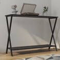 thumbnail image 2 of Console Table 33.5" – Narrow Entryway Table with Metal Frame, Sofa Table for Behind Couch, Hallway or Living Room Accent Display, 2 of 7