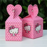 Pink kitty cute decorations, 10 pcs kitty candy box, cat decorations, pink girl decoration, party supplies, decorations and favor hello cat