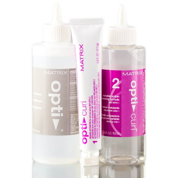 {1 Application} Matrix Opti-Curl Self-Adjusting Acid Wave Variable Action w/ SLEEKSHOP Hair Rat Tail Steel Pin Comb for Scalp