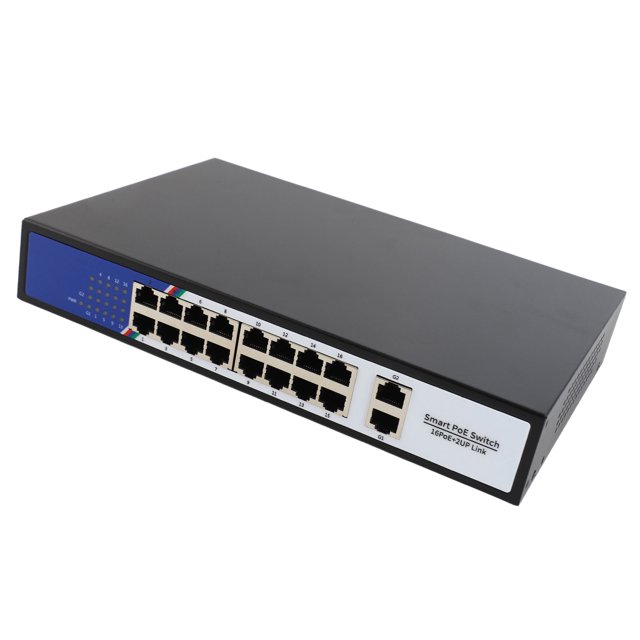 Conmutador Ethernet, Concentrador De Red De 18 Puertos, Divisor Ethernet Plug And Play Para Oficina En Casa, 100-240V