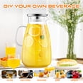 thumbnail image 4 of 1 Gallon Glass Pitcher, 128oz Water Pitcher with Lid and Spout Extra Wide Mouth, Glass Carafe for Iced Tea Pitcher Coffee, Juice and Homemade Beverage, 4 of 8