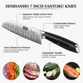 thumbnail image 2 of Cuchillo Santoku HOSHANHO de 7 Pulgadas, Ultra Afilado de Acero en Polvo Japones de Alto Carbono, Cuchillo de Cocina Profesional con Mango Ergonómico, 2 of 7