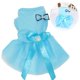 thumbnail image 1 of Vestidos para perros pequeños, medianos, gatos, mascotas, perros, princesas, tutú, falda para perro, lazo, cinturón de cristal, falda, ropa para mascotas (azul mediano), 1 of 1