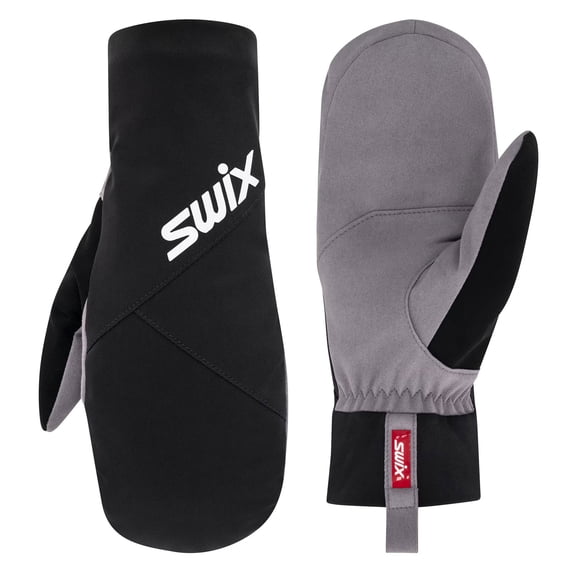 SWIX Adult Unisex Inspire Primaloft Mittens, Color: Jet Black, Size: 7