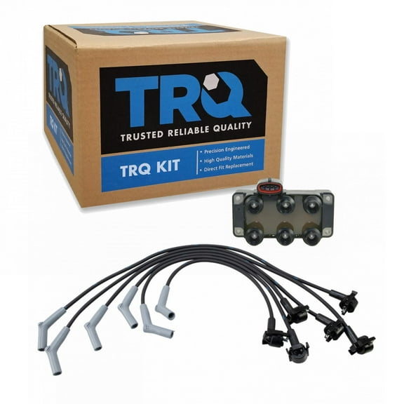 TRQ Ignition Coil & Spark Plug Wire Set for 96-00 Ford Taurus 3.0L ICA60071
