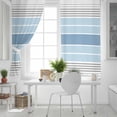 thumbnail image 5 of Fsddascl Blue Striped Blackout Curtains for Bedroom/Living Room, Thermal Insulated Kitchen Curtains, Modern Minimalist Gradient Lines Aesthetic Grommet Darkening Window Treatment Drapes 52"x45"x2, 5 of 8