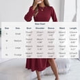 thumbnail image 3 of huilin Robe Maxi à Manches Longues pour Femme, Couleur Unie, Col Ras du Cou, Décontractée, Ample, Longue, pour Usage Quotidien, 3 of 8