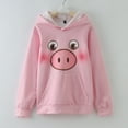 thumbnail image 7 of Little Girls Sweatshirts Kids Children Boys Winter Long Sleeve Hoodie Cartoon Pig Printing Cute Pullover Tops Clothes for Girls Size 6-7T, 7 of 7