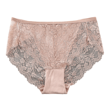 Fulorrnie Underwear for Women Plus Size High Waist Breathable Comfort Panties Cute Briefs Elastic Panty  Pink  4