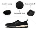 thumbnail image 2 of Mens Classic Loafers Non-slip Casual Walking Shoes Lightweight Outdoor Shoes Breathable Comfortable Work Shoes Black 6.5 US, 2 of 7
