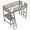 Grey, variant on Costway Twin Size Loft Bed w/ Desk & Shelf 2 Ladders & Guard Rail for Kids Teens Bedroom Brown/Grey/White