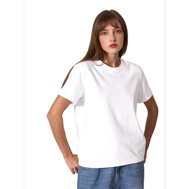 T-shirts à Manches Courtes Surdimensionnés pour Femmes, Col Rond, Coupe Ample, T-Shirt d'Entraînement, Hauts Décontractés d'Été, Coton, Blanc, G