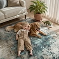 thumbnail image 2 of VUNATE 8'x10' Rugs for Living Room Washable Rugs Modern Abstract Distressed Indoor Rug Carpet Soft Fluffy Large Area Rugs for Living Room Bedroom Dining Room Office Foldable Nonslip Rug Teal, 2 of 7