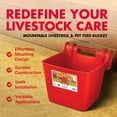 thumbnail image 2 of Little Giant 15 Quart Mountable Livestock & Pet Hook Over Feeder, Red, 2 of 8