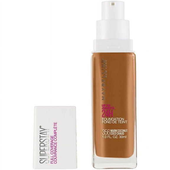 Maybelline Super Stay Longwear Liquid Foundation, Up to 30HR Wear, Warm Coconut, 1 fl. oz.