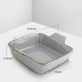 thumbnail image 3 of KOOV Ceramic Bakeware, 8x8 Baking Dish, Square Baking Pan, Ceramic Baking Dish, Brownie Pans for Cake Dinner, Kitchen, Texture Series (Gray), 3 of 7