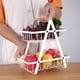thumbnail image 2 of Cipaher Cesta de Frutas de 2 Capas para Encimera Cesta de Verduras Cesta de Hierro Plegable de Doble Capa para Almacenaje, 2 of 6