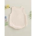 thumbnail image 4 of Arvbitana 0-24 Months Infant Baby Girls Boys Summer Casual Romper Solid Color Sleeveless O Neck Button Playsuit, 4 of 8