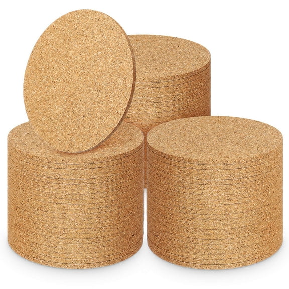 HOOWIFFY Cork Coasters Bulk Cork Coasters For Drinks 100Pcs