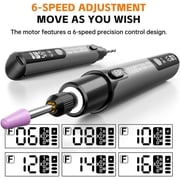 Mini Cordless Rotary Tool, 6-Speed Rotary Tool Kit with 50 Accessories, Multi-Purpose and USB Charging Power Rotary Tool for Engraving, Sanding, Polishing, Drilling, Etching, DIY Crafts,Black