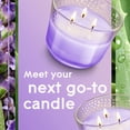 thumbnail image 3 of Glade Candle Tranquil Lavender & Aloe Scent, 3-Wick, 6.8 oz (193 g), 1 Count, Fragrance Infused with Essential Oils, Notes of French Lavender, Aloe, Violet Petals, Lead-Free Wick Scented Candles, 3 of 16