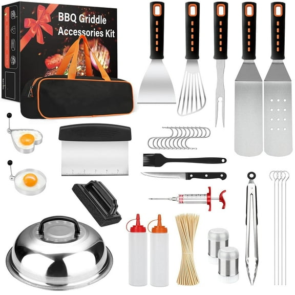 Griddle Accessories Kit, 133 Pcs for Blackstone Camp Chef Professional Griddle Grill Tools Set BBQ Spatula