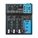 thumbnail image 2 of DJ Mixing Board Mezclador de 4 canales Mezclador de audio pequeño Adaptador de la UE para grabación de estudio Durable con reproducción de MP3 Carcasa Hugo tablero mezclador, 2 of 7