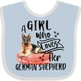 thumbnail image 3 of Inktastic A Girl Who Loves Her German Shepherd Boys or Girls Baby Bib, 3 of 4