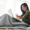 thumbnail image 4 of Soft All-Season Microfleece Bed Blanket – Lightweight Cozy Throw – King Size – Light Grey, 4 of 4