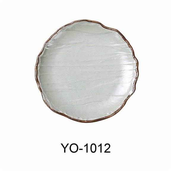Yanco YO-1012 12.5 x 1.5 in. Yoto Melamine Round Coupe Plate, Matte - Pack of 12