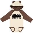 thumbnail image 3 of Inktastic Tampa Florida City Skyline Boys or Girls Long Sleeve Baby Bodysuit, 3 of 5
