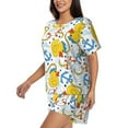 thumbnail image 2 of "Wukai Ducks and Anchors Women's Pajama Set - Short-Sleeve Top and Shorts with Elastic Waistband and Pockets for Loungewear, Yoga, and Casual Wear-Medium, 2 of 8