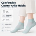 thumbnail image 6 of 6 Pairs Blue Women's Running Ankle Socks Athletic Sport Socks Cushioned, 6 of 10