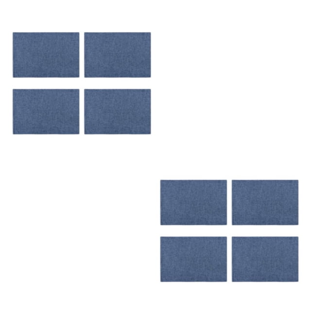 Bewildely 4 Pieces Linen Placemats Thermal Insulation Dining Stain-resistant Placemat Pad Washable Tableware Table Outdoor Home Type5 NO5
