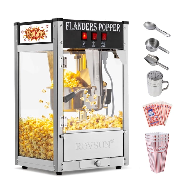 Máquina de palomitas ROVSUN, caldera de 8 oz, 120 V, 13 kg