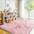 thumbnail image 7 of Socofuz Super Soft Fluffy Rug for Bedroom,6x9 Tie-dye Pink Anti-Skid Plush Floor Carpet for Living Room Home Decor, 7 of 7