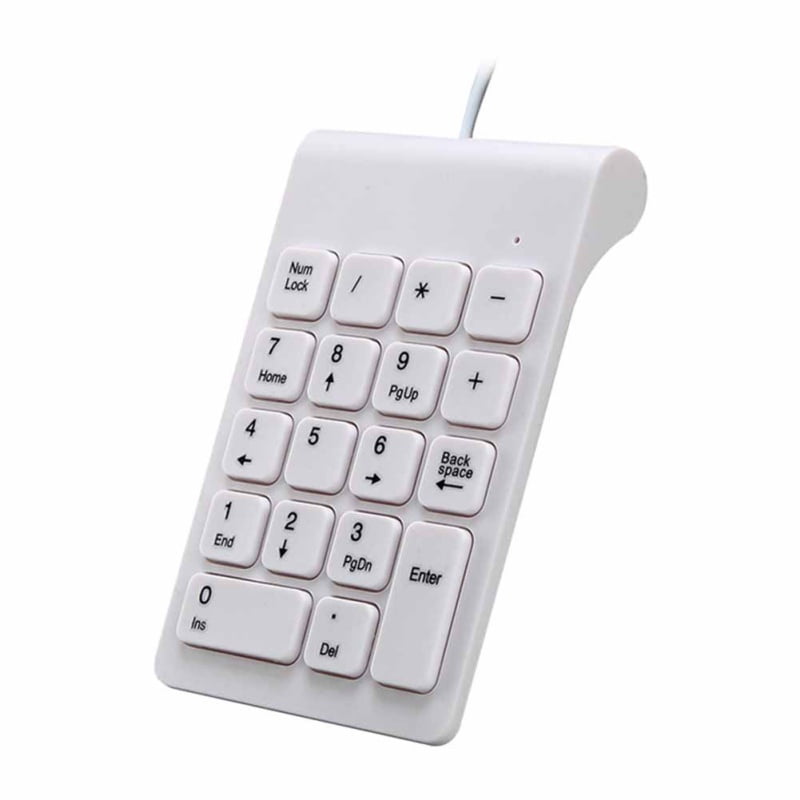 Numeric Keypad Wired Numpad 18 Keys Portable Keypad USB External Mini