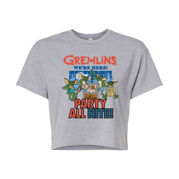 Gremlins - Late Night Party - Juniors Cropped Tee