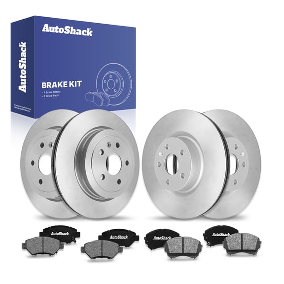 AutoShack Front Vented & Rear Vented Brake Rotors   Ceramic Pads 12-PC Brake Kit Replacement for 2008-2014 Cadillac CTS