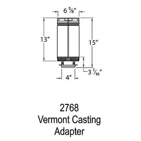 DuraVent DirectVent Pro Direct Vent Pipe, 4 x 6-5/8, Black