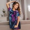 thumbnail image 3 of Fotbe Hip-Hop Glasses Gorilla Bata de Dormir para Mujer con Estampado, Camisón de Algodón de Manga Corta, Ropa de Dormir Casual, 3 of 6